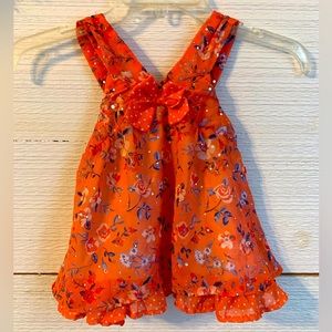Floral Summer Top with Sparkles by Wonder Kids.  Size 5T.
